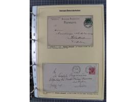 1889/1900, gestempelte Spezialsammlung “Krone/Adler”, mit Marken und über 150 Briefen, Karten und Formularen, dabei u.a. lose