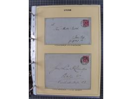 1889/1900, gestempelte Spezialsammlung “Krone/Adler”, mit Marken und über 150 Briefen, Karten und Formularen, dabei u.a. lose