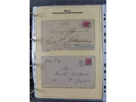 1889/1900, gestempelte Spezialsammlung “Krone/Adler”, mit Marken und über 150 Briefen, Karten und Formularen, dabei u.a. lose