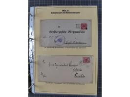 1889/1900, gestempelte Spezialsammlung “Krone/Adler”, mit Marken und über 150 Briefen, Karten und Formularen, dabei u.a. lose