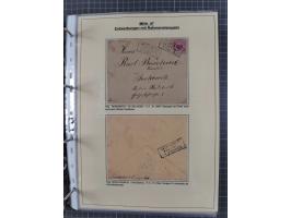 1889/1900, gestempelte Spezialsammlung “Krone/Adler”, mit Marken und über 150 Briefen, Karten und Formularen, dabei u.a. lose