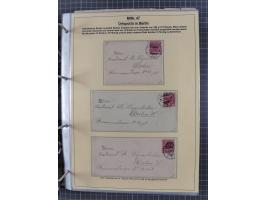 1889/1900, gestempelte Spezialsammlung “Krone/Adler”, mit Marken und über 150 Briefen, Karten und Formularen, dabei u.a. lose