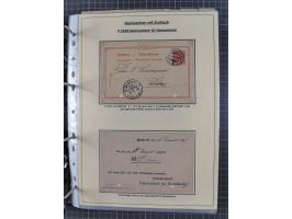 1889/1900, gestempelte Spezialsammlung “Krone/Adler”, mit Marken und über 150 Briefen, Karten und Formularen, dabei u.a. lose