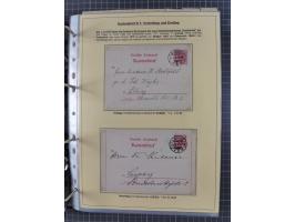 1889/1900, gestempelte Spezialsammlung “Krone/Adler”, mit Marken und über 150 Briefen, Karten und Formularen, dabei u.a. lose