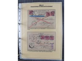 1889/1900, gestempelte Spezialsammlung “Krone/Adler”, mit Marken und über 150 Briefen, Karten und Formularen, dabei u.a. lose