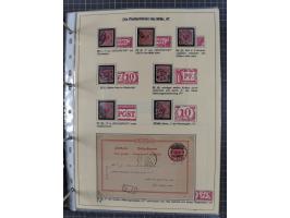 1889/1900, gestempelte Spezialsammlung “Krone/Adler”, mit Marken und über 150 Briefen, Karten und Formularen, dabei u.a. lose