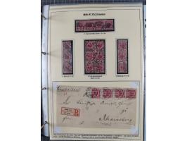 1889/1900, gestempelte Spezialsammlung “Krone/Adler”, mit Marken und über 150 Briefen, Karten und Formularen, dabei u.a. lose