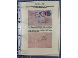 1889/1900, gestempelte Spezialsammlung “Krone/Adler”, mit Marken und über 150 Briefen, Karten und Formularen, dabei u.a. lose