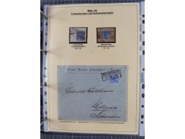 1889/1900, gestempelte Spezialsammlung “Krone/Adler”, mit Marken und über 150 Briefen, Karten und Formularen, dabei u.a. lose