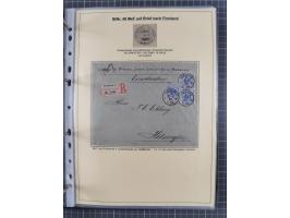 1889/1900, gestempelte Spezialsammlung “Krone/Adler”, mit Marken und über 150 Briefen, Karten und Formularen, dabei u.a. lose