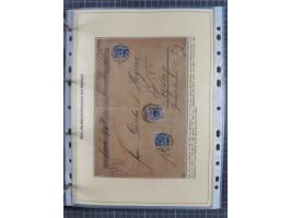 1889/1900, gestempelte Spezialsammlung “Krone/Adler”, mit Marken und über 150 Briefen, Karten und Formularen, dabei u.a. lose