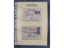 1889/1900, gestempelte Spezialsammlung “Krone/Adler”, mit Marken und über 150 Briefen, Karten und Formularen, dabei u.a. lose