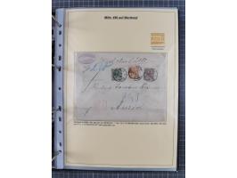 1889/1900, gestempelte Spezialsammlung “Krone/Adler”, mit Marken und über 150 Briefen, Karten und Formularen, dabei u.a. lose
