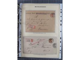 1889/1900, gestempelte Spezialsammlung “Krone/Adler”, mit Marken und über 150 Briefen, Karten und Formularen, dabei u.a. lose