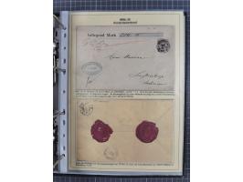 1889/1900, gestempelte Spezialsammlung “Krone/Adler”, mit Marken und über 150 Briefen, Karten und Formularen, dabei u.a. lose