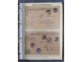 1889/1900, gestempelte Spezialsammlung “Krone/Adler”, mit Marken und über 150 Briefen, Karten und Formularen, dabei u.a. lose