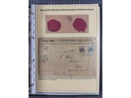 1889/1900, gestempelte Spezialsammlung “Krone/Adler”, mit Marken und über 150 Briefen, Karten und Formularen, dabei u.a. lose
