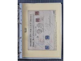 1889/1900, gestempelte Spezialsammlung “Krone/Adler”, mit Marken und über 150 Briefen, Karten und Formularen, dabei u.a. lose