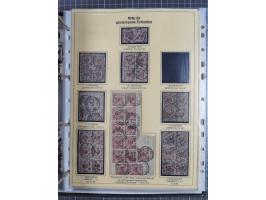 1889/1900, gestempelte Spezialsammlung “Krone/Adler”, mit Marken und über 150 Briefen, Karten und Formularen, dabei u.a. lose