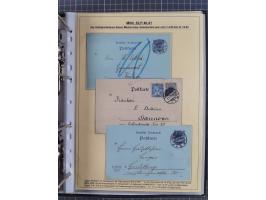 1889/1900, gestempelte Spezialsammlung “Krone/Adler”, mit Marken und über 150 Briefen, Karten und Formularen, dabei u.a. lose