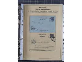 1889/1900, gestempelte Spezialsammlung “Krone/Adler”, mit Marken und über 150 Briefen, Karten und Formularen, dabei u.a. lose