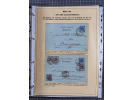 1889/1900, gestempelte Spezialsammlung “Krone/Adler”, mit Marken und über 150 Briefen, Karten und Formularen, dabei u.a. lose