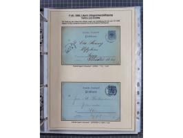 1889/1900, gestempelte Spezialsammlung “Krone/Adler”, mit Marken und über 150 Briefen, Karten und Formularen, dabei u.a. lose