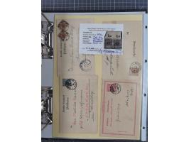 1889/1900, gestempelte Spezialsammlung “Krone/Adler”, mit Marken und über 150 Briefen, Karten und Formularen, dabei u.a. lose