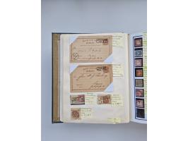 BADEN BIS WÜRTTEMBERG, Stempelsammlung auf einigen tausend Marken und Briefstücken und ein paar Dutzend Belegen, dabei auch N