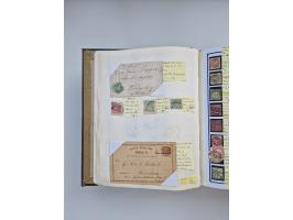 BADEN BIS WÜRTTEMBERG, Stempelsammlung auf einigen tausend Marken und Briefstücken und ein paar Dutzend Belegen, dabei auch N