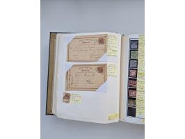 BADEN BIS WÜRTTEMBERG, Stempelsammlung auf einigen tausend Marken und Briefstücken und ein paar Dutzend Belegen, dabei auch N