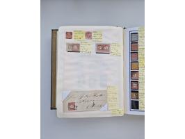 BADEN BIS WÜRTTEMBERG, Stempelsammlung auf einigen tausend Marken und Briefstücken und ein paar Dutzend Belegen, dabei auch N