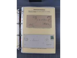 1875/89, gestempelte Spezialsammlung “Pfennig/-e” mit etwas über 130 Briefen und Karten, ab Brustschilde in Pfennigwährung ve