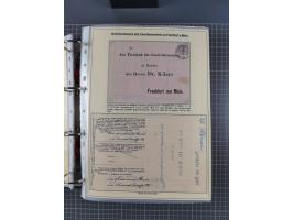 1875/89, gestempelte Spezialsammlung “Pfennig/-e” mit etwas über 130 Briefen und Karten, ab Brustschilde in Pfennigwährung ve