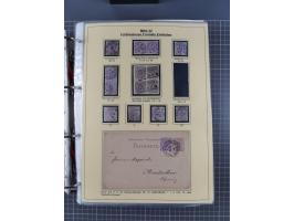 1875/89, gestempelte Spezialsammlung “Pfennig/-e” mit etwas über 130 Briefen und Karten, ab Brustschilde in Pfennigwährung ve