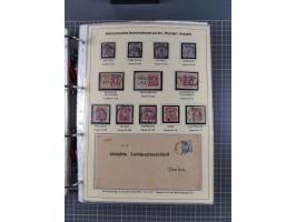 1875/89, gestempelte Spezialsammlung “Pfennig/-e” mit etwas über 130 Briefen und Karten, ab Brustschilde in Pfennigwährung ve