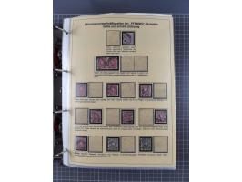 1875/89, gestempelte Spezialsammlung “Pfennig/-e” mit etwas über 130 Briefen und Karten, ab Brustschilde in Pfennigwährung ve