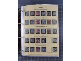 1875/89, gestempelte Spezialsammlung “Pfennig/-e” mit etwas über 130 Briefen und Karten, ab Brustschilde in Pfennigwährung ve