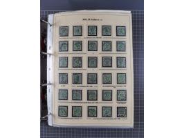 1875/89, gestempelte Spezialsammlung “Pfennig/-e” mit etwas über 130 Briefen und Karten, ab Brustschilde in Pfennigwährung ve