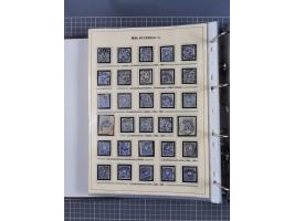 1875/89, gestempelte Spezialsammlung “Pfennig/-e” mit etwas über 130 Briefen und Karten, ab Brustschilde in Pfennigwährung ve