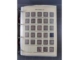 1875/89, gestempelte Spezialsammlung “Pfennig/-e” mit etwas über 130 Briefen und Karten, ab Brustschilde in Pfennigwährung ve