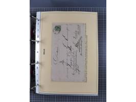 1875/89, gestempelte Spezialsammlung “Pfennig/-e” mit etwas über 130 Briefen und Karten, ab Brustschilde in Pfennigwährung ve