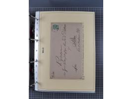 1875/89, gestempelte Spezialsammlung “Pfennig/-e” mit etwas über 130 Briefen und Karten, ab Brustschilde in Pfennigwährung ve
