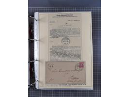 1875/89, gestempelte Spezialsammlung “Pfennig/-e” mit etwas über 130 Briefen und Karten, ab Brustschilde in Pfennigwährung ve