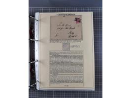 1875/89, gestempelte Spezialsammlung “Pfennig/-e” mit etwas über 130 Briefen und Karten, ab Brustschilde in Pfennigwährung ve