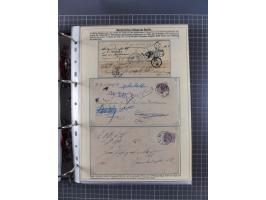 1875/89, gestempelte Spezialsammlung “Pfennig/-e” mit etwas über 130 Briefen und Karten, ab Brustschilde in Pfennigwährung ve