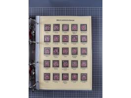 1875/89, gestempelte Spezialsammlung “Pfennig/-e” mit etwas über 130 Briefen und Karten, ab Brustschilde in Pfennigwährung ve