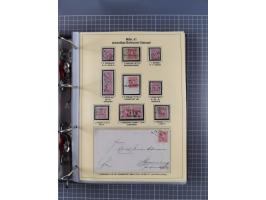 1875/89, gestempelte Spezialsammlung “Pfennig/-e” mit etwas über 130 Briefen und Karten, ab Brustschilde in Pfennigwährung ve