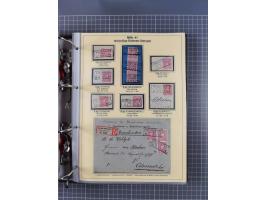 1875/89, gestempelte Spezialsammlung “Pfennig/-e” mit etwas über 130 Briefen und Karten, ab Brustschilde in Pfennigwährung ve