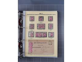 1875/89, gestempelte Spezialsammlung “Pfennig/-e” mit etwas über 130 Briefen und Karten, ab Brustschilde in Pfennigwährung ve